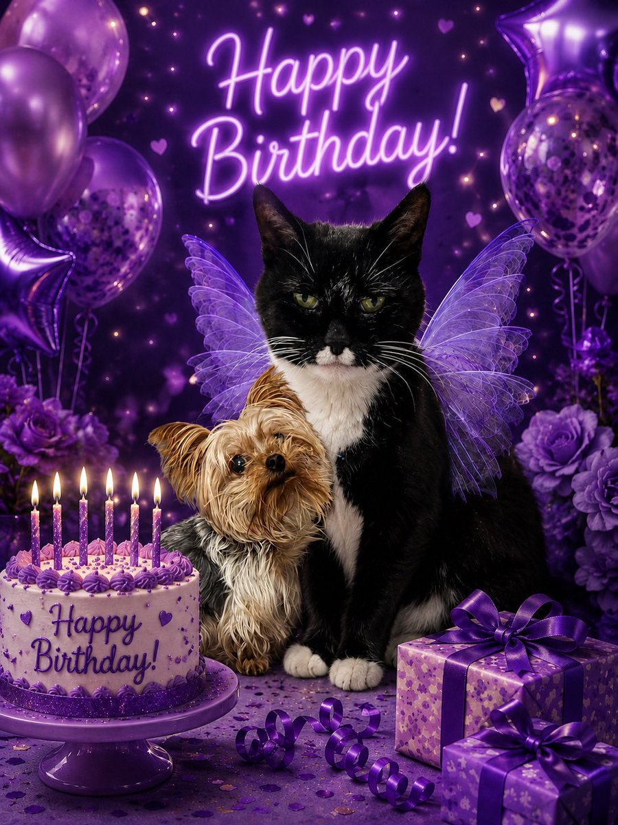 madameraerae's tweet photo. @TedNTodd @The3Yorkiteers @MrWuggums @XanawuCats @DemBruddahs Happy birthday to Ruby, Logan and Kato’s mommy! She’s the sweetest and I’m loves her very muchly. Have the most pawsome day - Regi #ChillTent 🩰 https://t.co/OMju8D6yL3