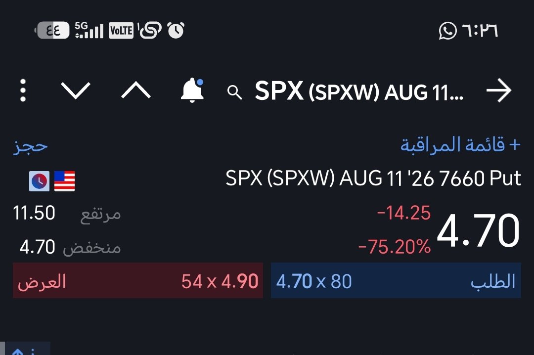 Spx6644's tweet photo. نبدا المتابعة.. وقف المتابعة واضح 7767 https://t.co/4A4dOLWXLd