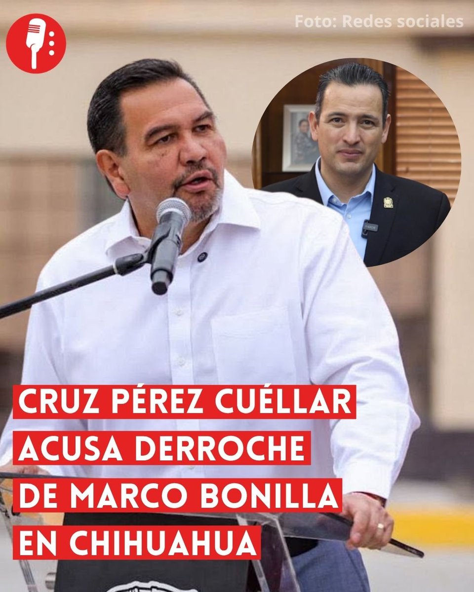 ReporterosMX_'s tweet photo. ⭕ OJO | CRUZ PÉREZ CUÉLLAR ACUSA DERROCHE DE MARCO BONILLA EN CHIHUAHUA

El alcalde con licencia de Ciudad Juárez, Cruz Pérez Cuéllar (@CruzPerzCuellar), acusó al panista Marco Bonilla, alcalde de Chihuahua capital, de mantener un manejo ineficiente de los recursos públicos. El también aspirante a la Coordinación de la Defensa de la Cuarta Transformación aseguró que su administración ha obtenido mejores resultados con menor gasto y sin contratar deuda. https://t.co/WTd2ESBKE6
