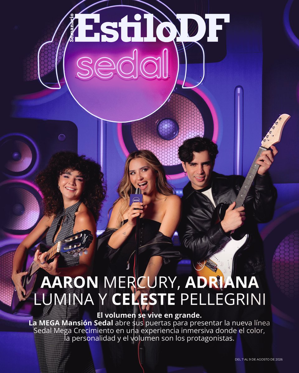EstiloDF's tweet photo. @ArnMercurio , Adriana Lumina y Celeste Pellegrini en la portada de EstiloDF con Sedal. 💜

La MEGA Mansión Sedal abre sus puertas para presentar la nueva línea Sedal Mega Crecimiento en una experiencia inmersiva. https://t.co/TGlGwzfr0S

📍 themansionedf https://t.co/mPDX4JEjND