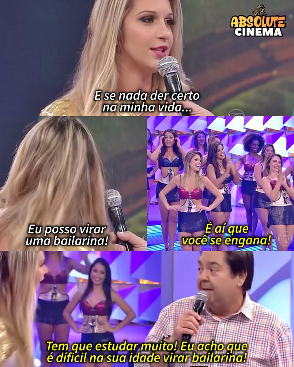 fla_da_opressao's tweet photo. O dia em que uma Ex-BBB tentou desmerecer as bailarinas e levou uma invertida do Faustão, rs.

Domingão do Faustão (2014) https://t.co/EweceA8qag