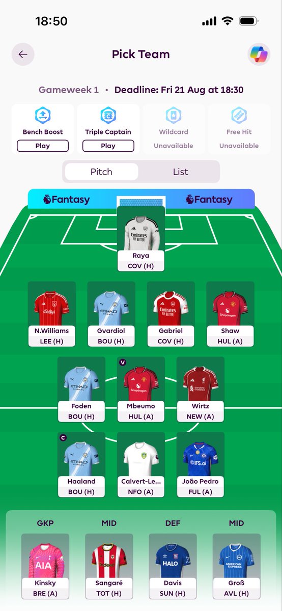 andyclose6's tweet photo. @FPL_Zlatan BB1 with Haaland - what do you think? https://t.co/XVwLpV73J5