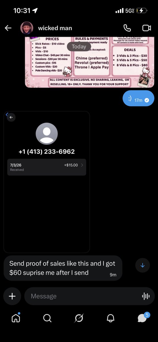 xkittyonmolly's tweet photo. @wickywicky666 DO NOT SEND HIM ANYTHING. HE ASKS FOR APPLE PAY PROOF TO BLACKMAIL YOUR CUSTOMERS INTO SAYING YOU’RE UNDER AGE OR WHATEVER SO THEY’LL SEND HIM MONEY!!!! https://t.co/o4DQCpjMFW