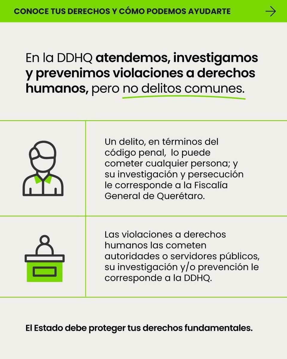 DDHQRO's tweet photo. 🔎 ¿Tus derechos fueron ignorados por una autoridad? Esto te interesa:👇

#LaDignidadNosUne https://t.co/SLBHBWYxmj