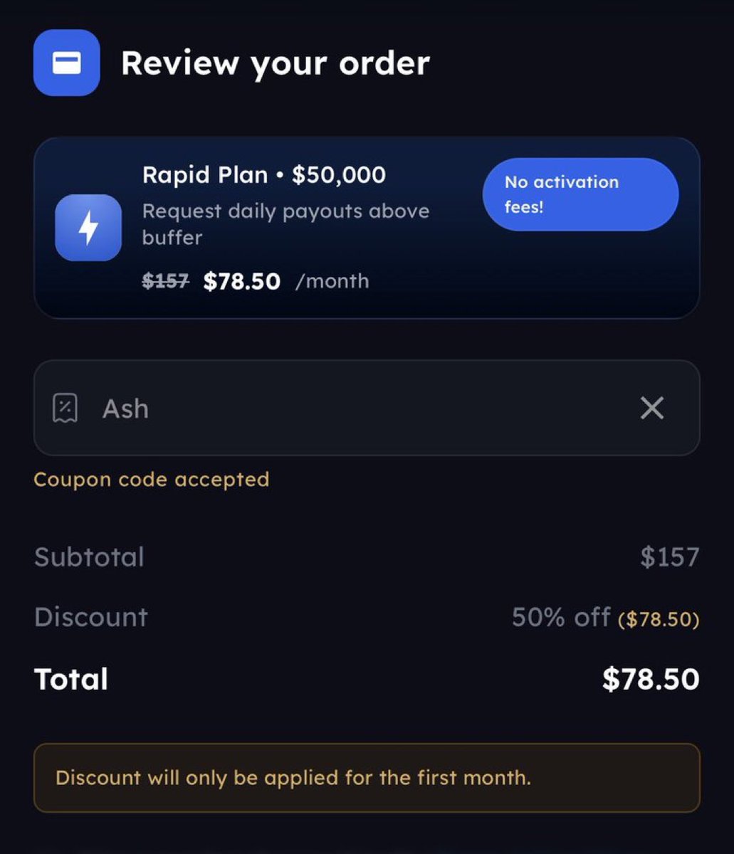 _Ash_Capital_'s tweet photo. Using code Ash will get you 50% off Rapid, Builder, or Pro Account.

Or this link: https://t.co/7t7v8cZuTf https://t.co/vLOao9Vqul