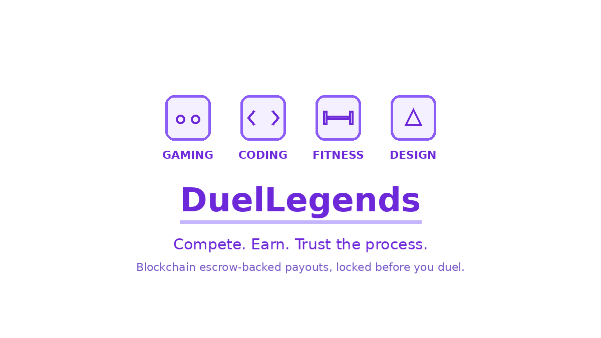 duellegends_poc's tweet photo. Most "competitive" platforms have the same broken promise: put your skill on the line, win and then chase the platform (or your opponent) for what you actually earned.
We built DuelLegends to fix that.

DuelLegends helps users compete in challenges and contests, earn rewards, and trust secure escrow-backed competition flows across gaming, coding, fitness, design and all other areas.

Whether you're a gamer proving your mechanics, a coder racing the clock, an athlete chasing a fitness challenge, or a designer entering a contest, DuelLegends is where skill gets rewarded, not gambled on.

Compete. Earn. Trust the process. ⚔️🏆