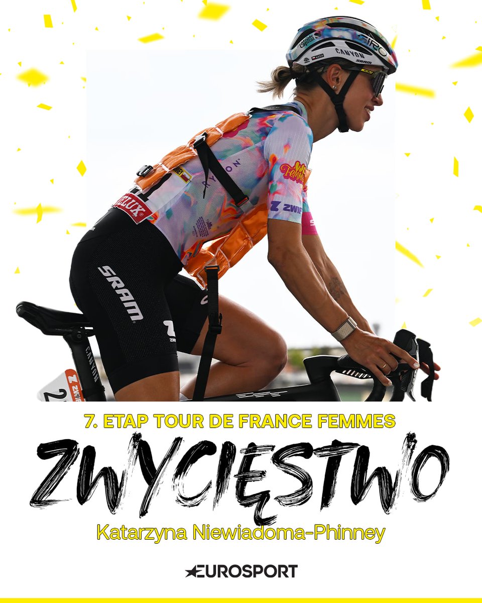 Eurosport_PL's tweet photo. KRÓLOWA KATARZYNA PIERWSZA 👑👸

Liderka etapu, nowa liderka wyścigu. Czy jest coś, czego ta kobieta nie potrafi? 😍😍😍

#TDFF2026 #HomeOfCycling https://t.co/AmCBZQhYCR