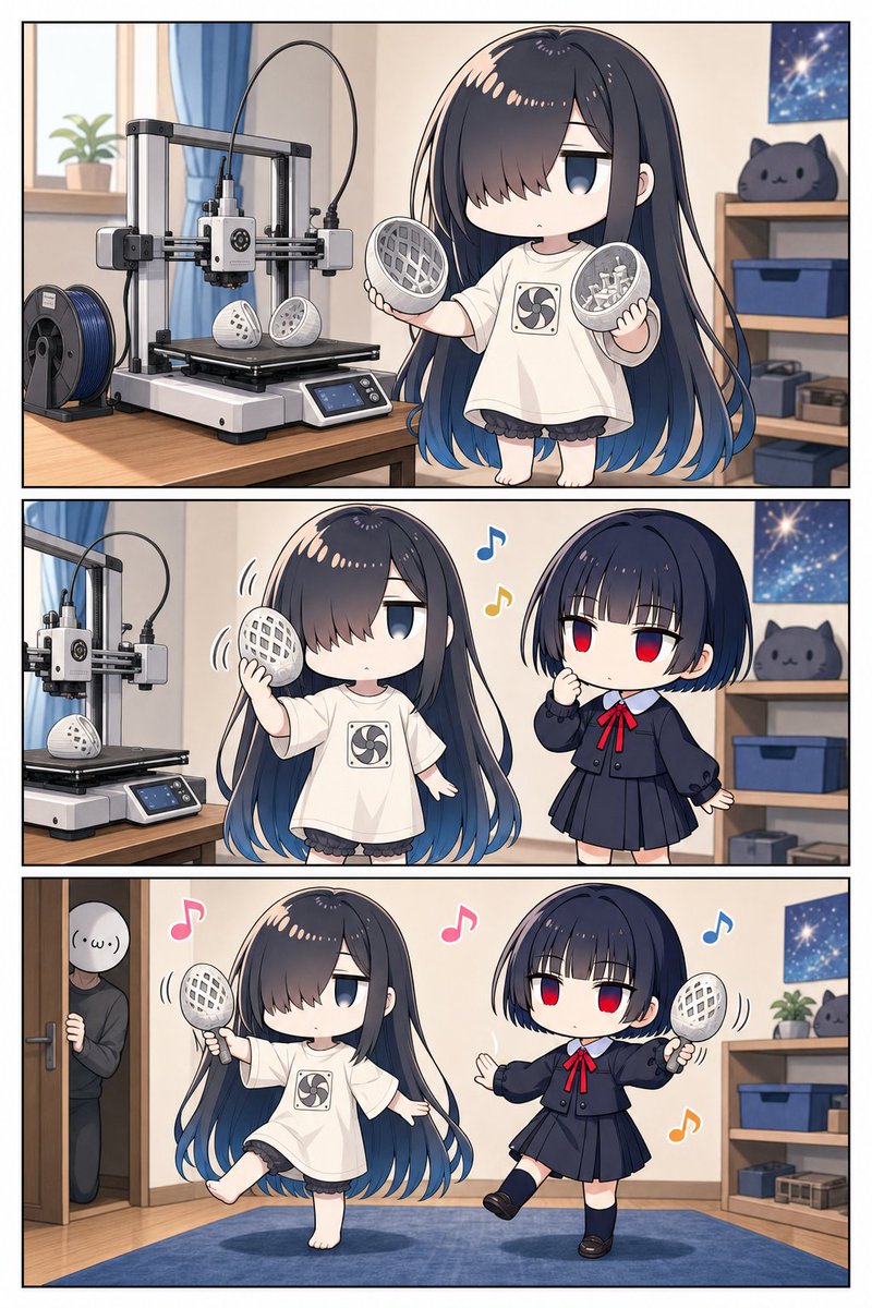 Pudding_tei's tweet photo. サポート材も楽しむメカクレちゃんとヒメ(・ω・) https://t.co/Nk6OqzxsEs