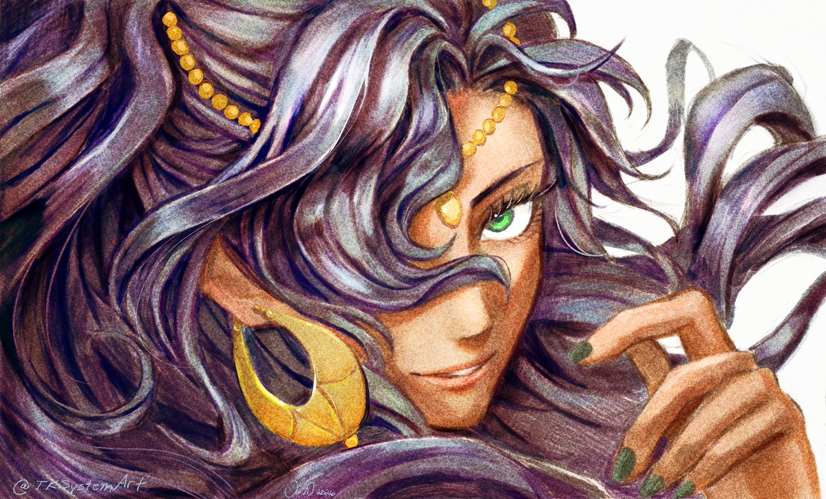 TKSystemArt's tweet photo. Leda from Fortune's Weave. I tried something new and completed everything on one layer, trying to mimic my traditional process. Feedback appreciated!
#fireemblem #fortunesweave https://t.co/TibYFRo3As