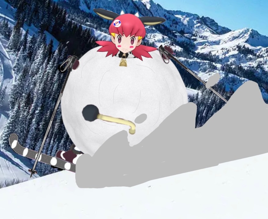 ykimrda38's tweet photo. #毎月8日は雪だるま拘束の日
アカネは坂道を勢いよく転がり落ちる雪玉になってしまいました。ミルタンクをイメージした衣装も着せてみました！(雪玉のせいで見えませんが🤭) https://t.co/FpTzDe8Uy9