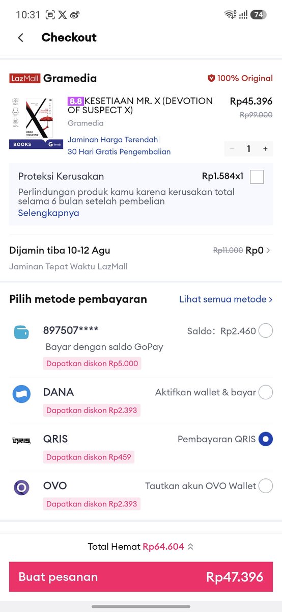 cheesepoundcake's tweet photo. Wts | jasa co lazada

Sistem ganti alamat

+ fee= 5k

🏷 harga terhitung pengiriman ke kota semarang, harga bisa berubah tergantung waktu co

@ after dm/lgsg wa aja

#zonauang #booktwt https://t.co/9ycUZG9N2k