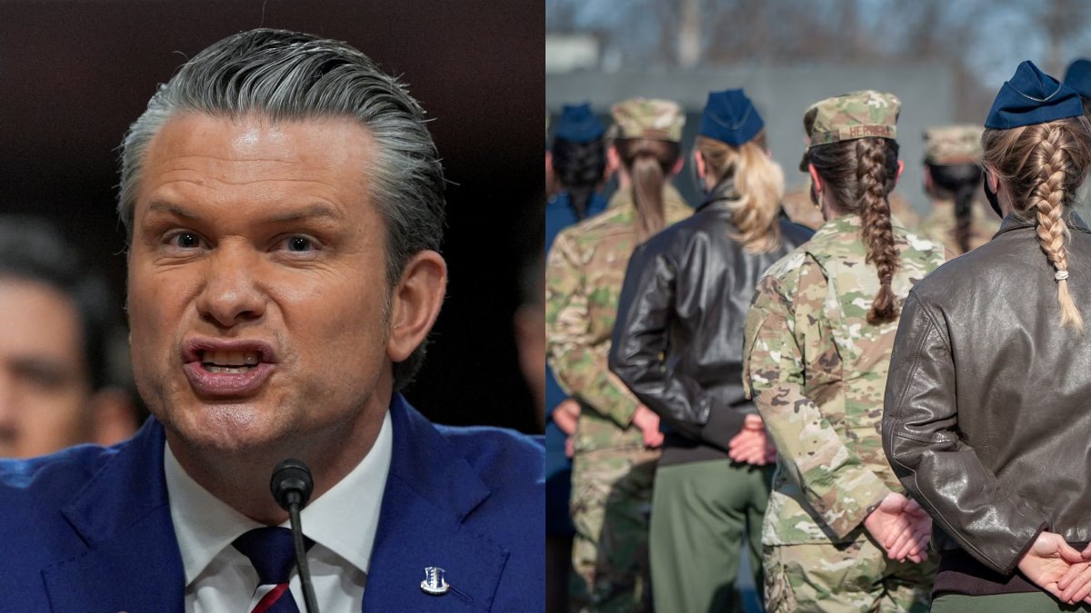 factpostnews's tweet photo. The percentage of high-ranking officer nominations going to women is at its lowest level in at least 25 years after Pete Hegseth repeatedly blocked military promotions for women. https://t.co/plAeAywlzy