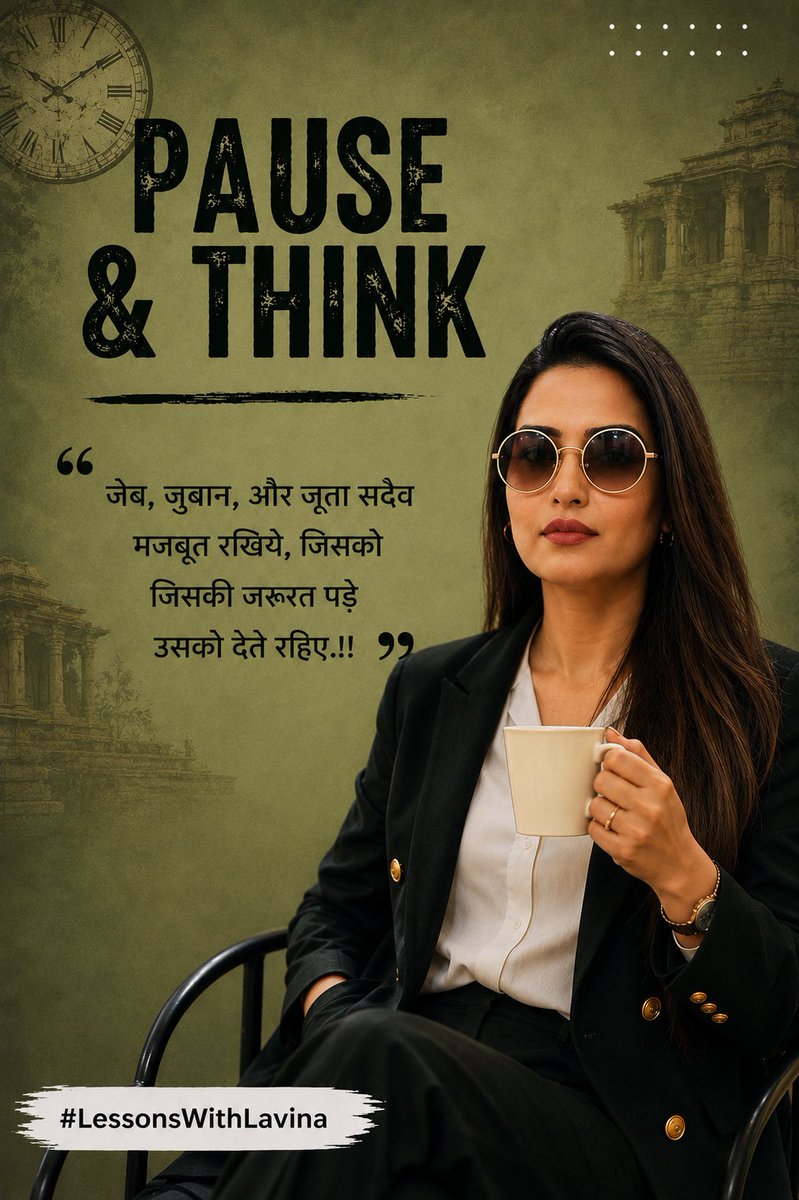 RajLaveena's tweet photo. Pause &amp; Think 
#LessonsWithLavina https://t.co/hDj4c5dx5V
