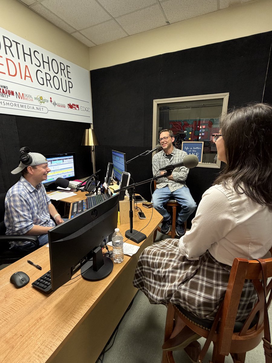 darmandauthor's tweet photo. Running on two hours of sleep, some wickedly strong coffee, and listening to loud music  on the drive over, but it was worth it to hang out in the radio station and talk about some big things I have coming up! 📸 Eva Saladino https://t.co/WlhyVWwi20