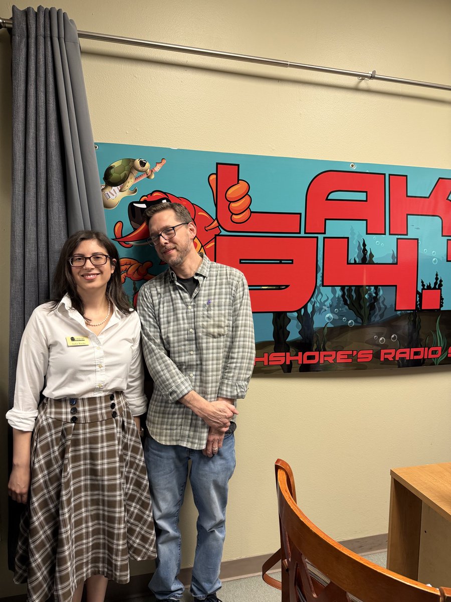 darmandauthor's tweet photo. Running on two hours of sleep, some wickedly strong coffee, and listening to loud music  on the drive over, but it was worth it to hang out in the radio station and talk about some big things I have coming up! 📸 Eva Saladino https://t.co/WlhyVWwi20