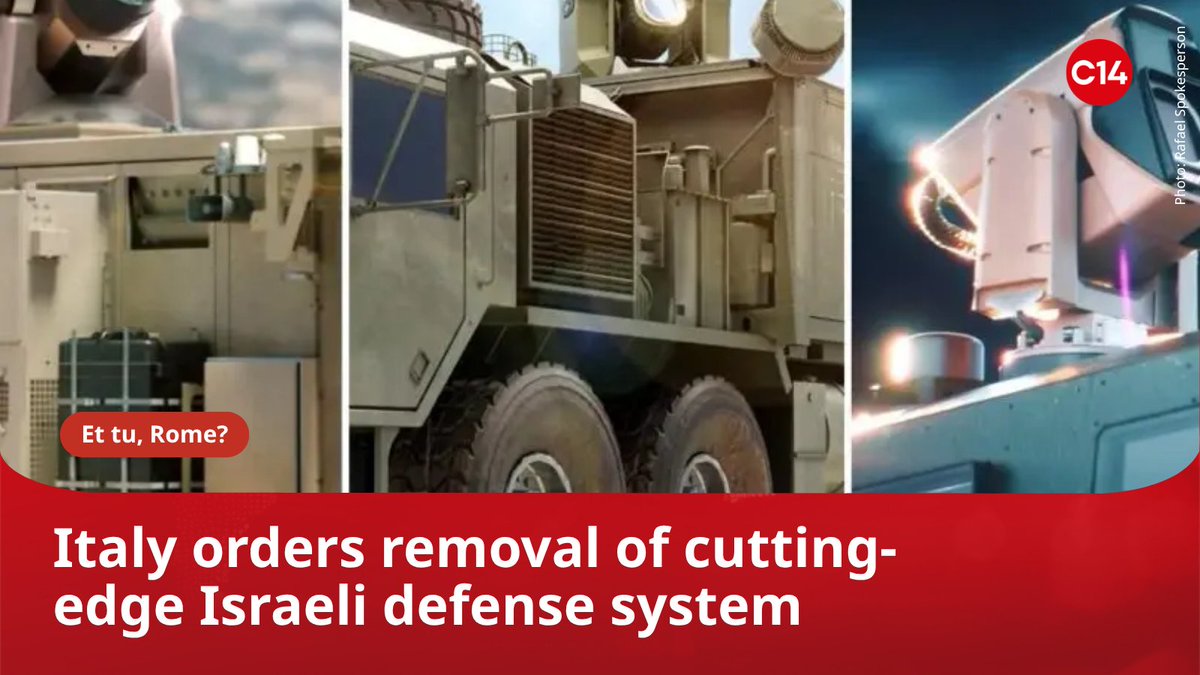c14israel's tweet photo. Italy has ordered Rome’s Fiumicino Airport to stop using a cutting-edge counter-drone system developed by Israel’s Rafael and transfer the contract to an Italian company, after the system was classified as military equipment operating without the "required approvals". The decision comes amid recent strains in relations between Rome and Jerusalem, including Italy’s suspension of a longstanding defense-cooperation agreement with Israel earlier this year.