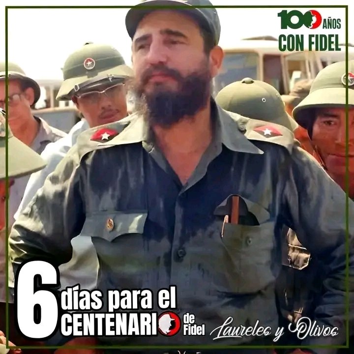 Dra_SandraR's tweet photo. Faltan 6 días.
#FidelPorSiempre fue la voz que convirtió la resistencia en victoria, su legado se mide en la continuidad de un pueblo que aprendió a vencer sin rendirse, y a resistir sin olvidar.
#PinardelRío https://t.co/7zgqzY8IFP