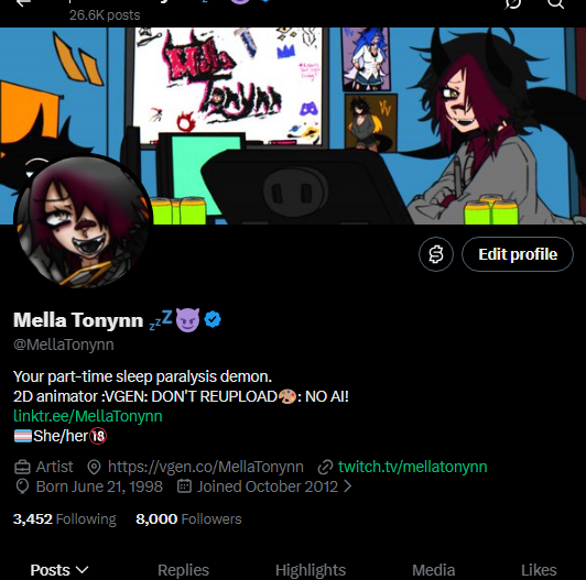MellaTonynn's tweet photo. HOLY SHIT! 8K TY GANG! 🖤🤘✨ https://t.co/qV9cTCHnJI