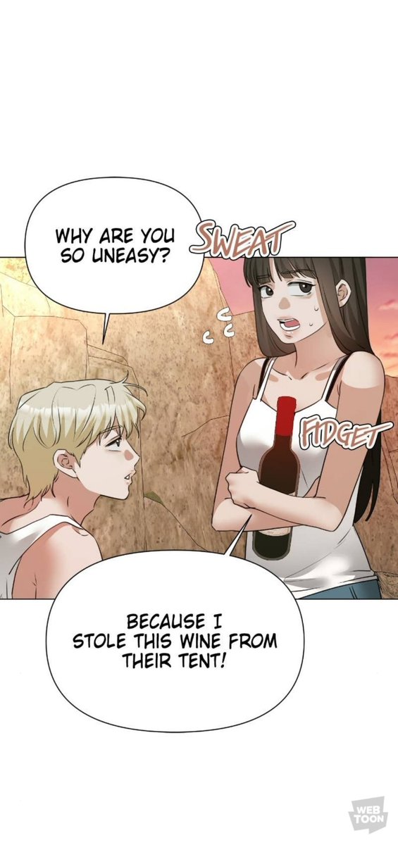 aerxfic's tweet photo. she stole a wine so he helped her by hiding it on his pants, just walking around with a bulge and he's unbothered af 😭😭😭😭😭😭😭😭😭😭😭😭 https://t.co/k8h4unJPBV