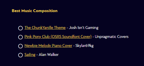 Josh_Isnt's tweet photo. I'm up for best music composition in the 2026 Golden Gnomes! If you have a second, please fill out the voting form, it would mean the world to me. Thanks! https://t.co/xg1WY98zkZ https://t.co/onFbBEeQHb