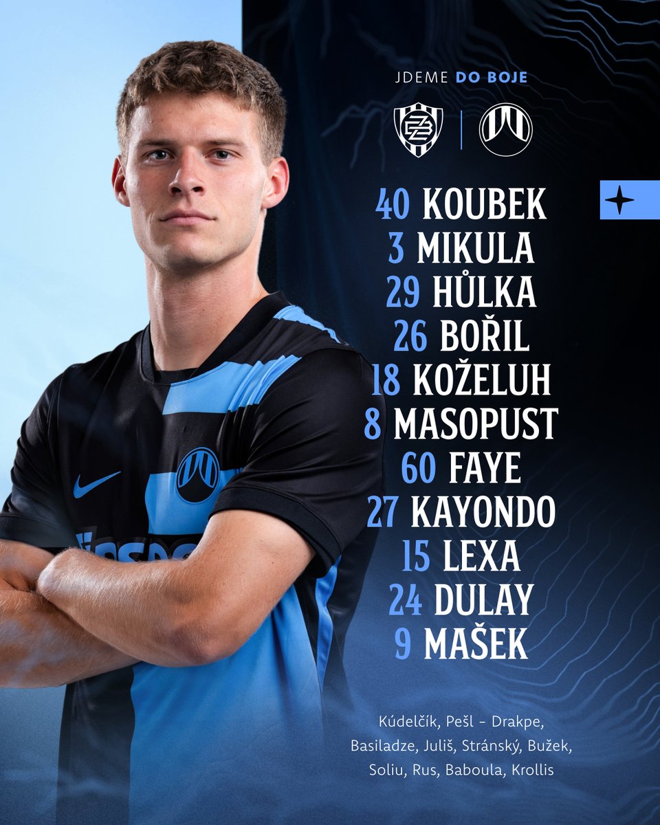 FCSlovanLiberec's tweet photo. Sestava #FCSL pro duel #ZBRLIB.
Absence:
🟥 Kušej, Hodouš https://t.co/HaKPqm4Ypw