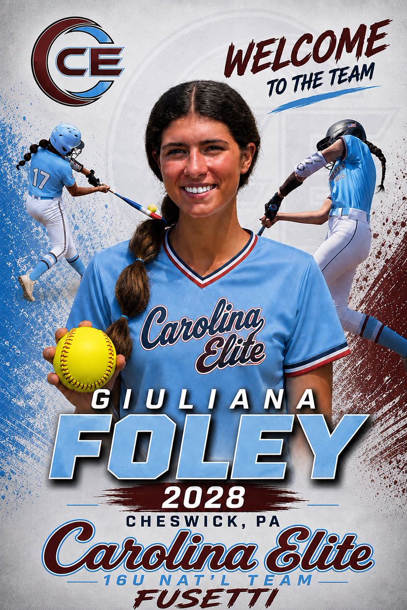 EliteFusetti's tweet photo. We are excited to welcome 2028 Giuliana Foley from Pennsylvania to our team.  She brings a very powerful bat and a no fear attitude on defense.  So thankful to be a part of her journey.  It’s going to be an exciting season.! https://t.co/SR8VwjLUbe