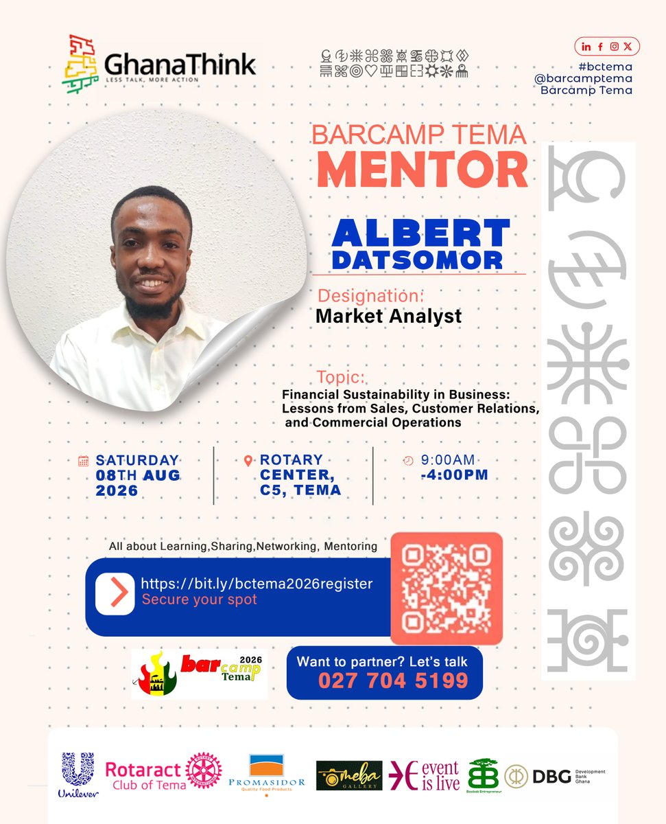 zoe_jnr's tweet photo. More mentor spotlights are coming your way. Stay tuned!

Come meet experienced professionals ready to share practical insights, answer your questions, and help you grow at #bctema 2026.

Register FREE: https://t.co/zWBvzlvKW2 https://t.co/Sj2suXClTD