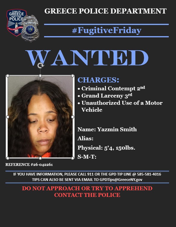 GreecePoliceNY's tweet photo. 🚨#FUGITIVEFRIDAY🚨
Any INFO? 📲Call the GPD tip line @ 585-581-4016 or 📨email tips to GPDTips@GreeceNY.gov
@ROCHNYCRIMEINFO https://t.co/WcrjOHh6Px