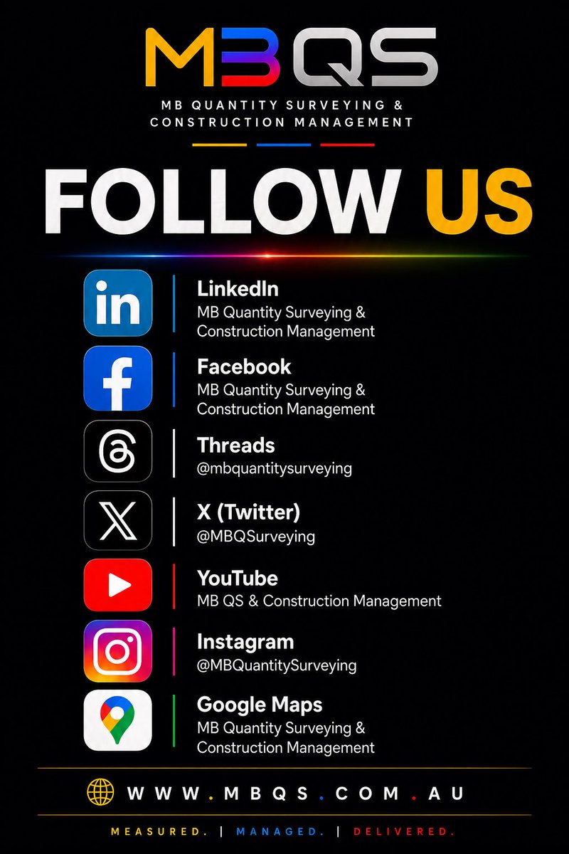 MBQSurveying's tweet photo. FOLLOW US QUANTITY SURVEYORS #QuantitySurveying #Construction #followus https://t.co/F0MuQXzpKo