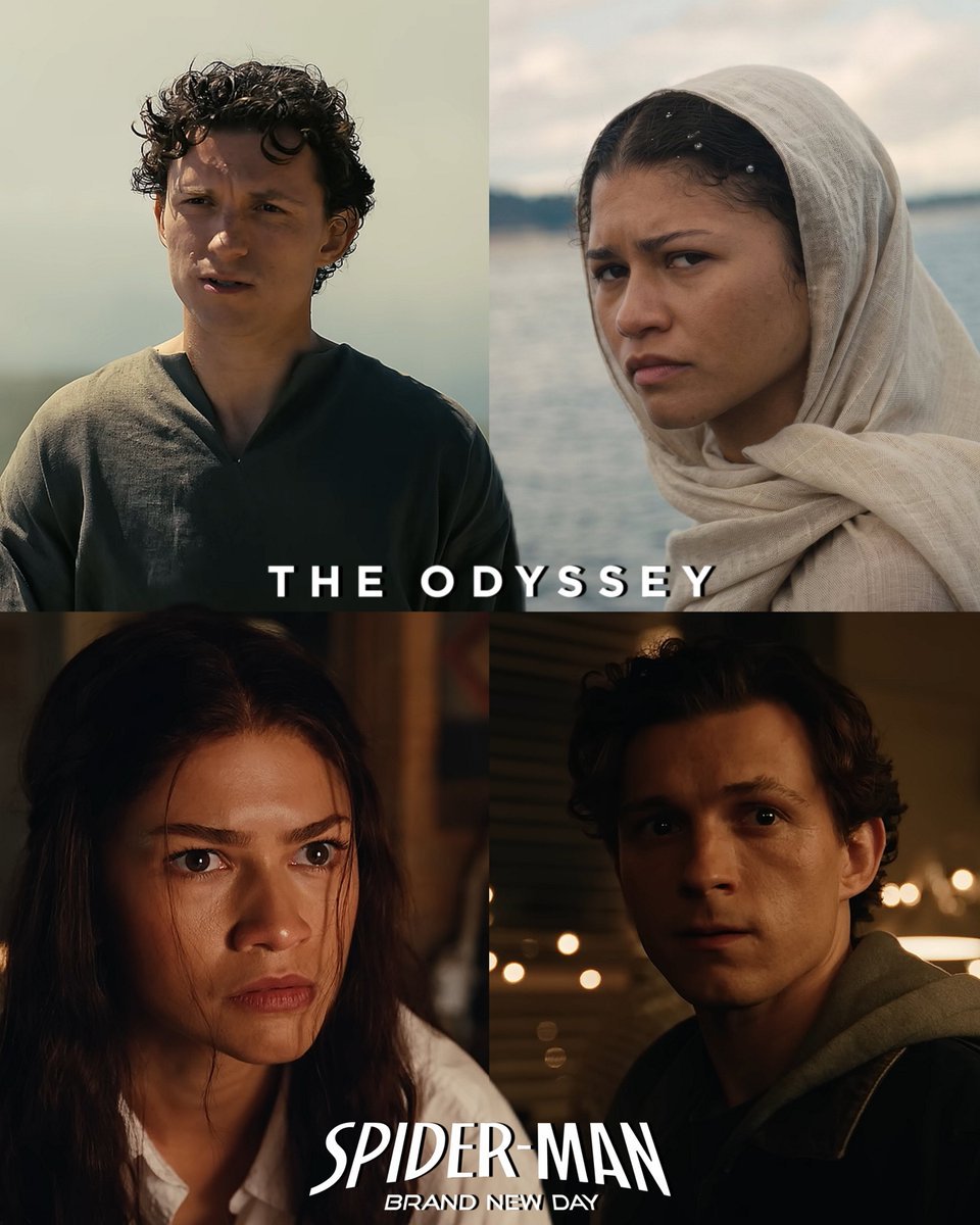screenscaps's tweet photo. CASAL DE BILHÃO! Tom Holland e Zendaya já estrelaram juntos DOIS filmes que ultrapassaram a marca de US$ 1 bilhão nas bilheterias mundiais só este ano:

🏛️ The Odyssey
🕸️ Spider-Man Brand New Day https://t.co/6L7NLDgQt7