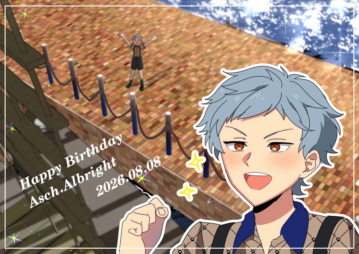 segawaseki's tweet photo. アッシュ・オルブライト様、お誕生日おめでとうございます🍗🩶🩶🎊🎉🎊
#アッシュ・オルブライト生誕祭2026 
#アッシュ・オルブライト誕生祭2026 https://t.co/aaQM6qp5SZ
