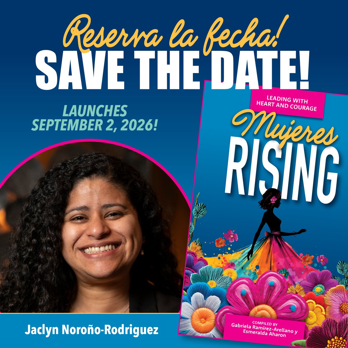 jaclynnorono's tweet photo. **Save the Date** I am excited to share that our new book, “Mujeres Rising” will be launching on September 2nd!!! , For the first 24-48hrs, the book will be $1.99 USD! I can’t wait for you to read my story! #MujeresRising #LatinasRising #LeadingwithHeart #CourageousLeadership https://t.co/EdbUtoTK8X