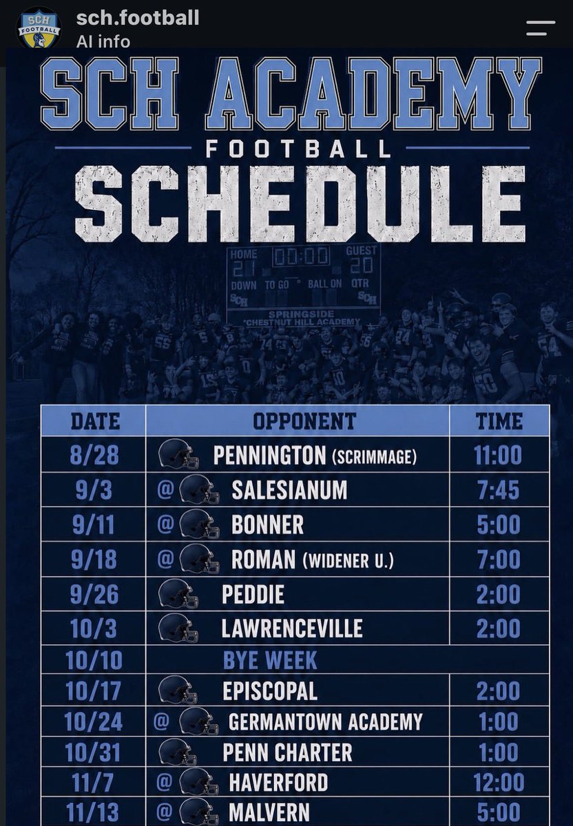 IMoore_10's tweet photo. 2026 Schedule ,  Come watch us work.@schfootball @PRZVicCastillo @EPAFootball https://t.co/hJQOz000Al