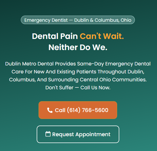 DMDGroup's tweet photo. If you're experiencing:
🦷 Severe tooth pain
🦷 A broken or knocked-out tooth
🦷 Swelling or an abscess
🦷 A lost crown or filling
🦷 Dental trauma or bleeding

If you think you're having a dental emergency, contact Dublin Metro Dental right away. https://t.co/1JWrJFtm0K