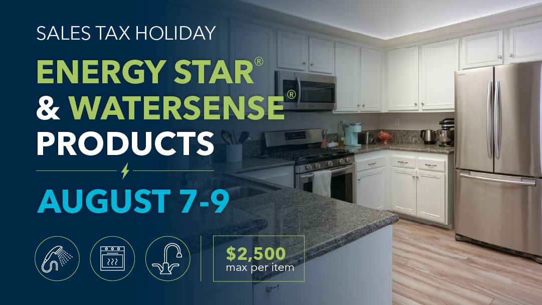 EnergyChiefVA's tweet photo. Happy Sales Tax Holiday, Virginia!

If you’re considering an appliance upgrade, eligible ENERGY STAR® and WaterSense® products are exempt from sales tax — up to $2,500 per item. Efficient appliances can help reduce water and electricity use and lower monthly utility bills. https://t.co/dGedtemejX