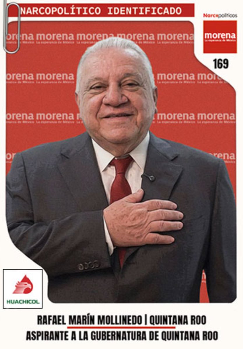 rthur013's tweet photo. Cómo ven a MORENA cada día  están peor, ahora quieren candidatear a @RafaelMarinM para Gobernador de Quintana Roo, el extitular de Aduanas está fuertemente ligado al huachicol fiscal, con vínculos a la Mafia Rumana y en la lista de Narcopolíticos que investiga EEUU
El perfil completo de MORENA
La 4ta Trasformación VÁ! 🙌🏽
