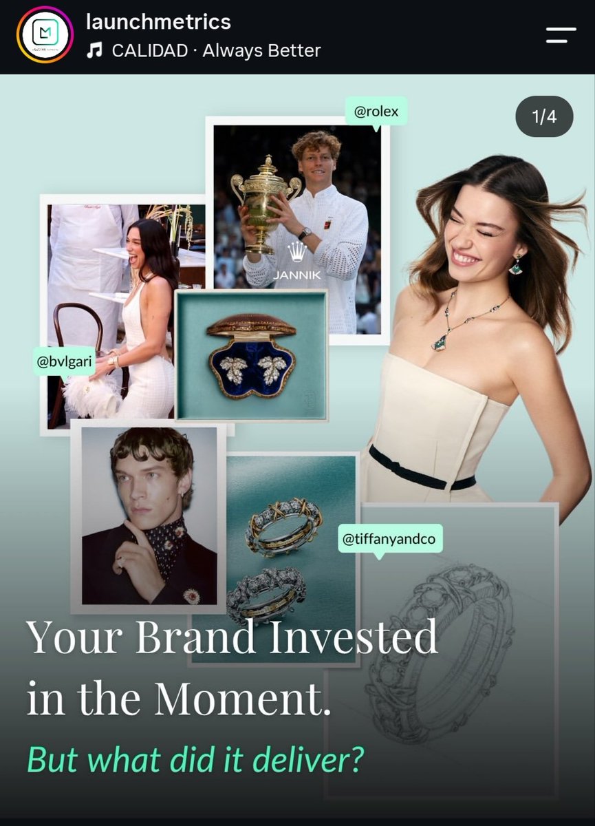 hw2ia's tweet photo. 💥#AfraSaraçoğlu officially featured on @launchmetrics main page alongside global icons like #DuaLipa and #JannikSinner🏆
Out of thousands of global celebrity activations,Launchmetrics chose her as a prime example of luxury brand impact and ROI.The industry status is undisputed👑 https://t.co/AVyZJD7lPH