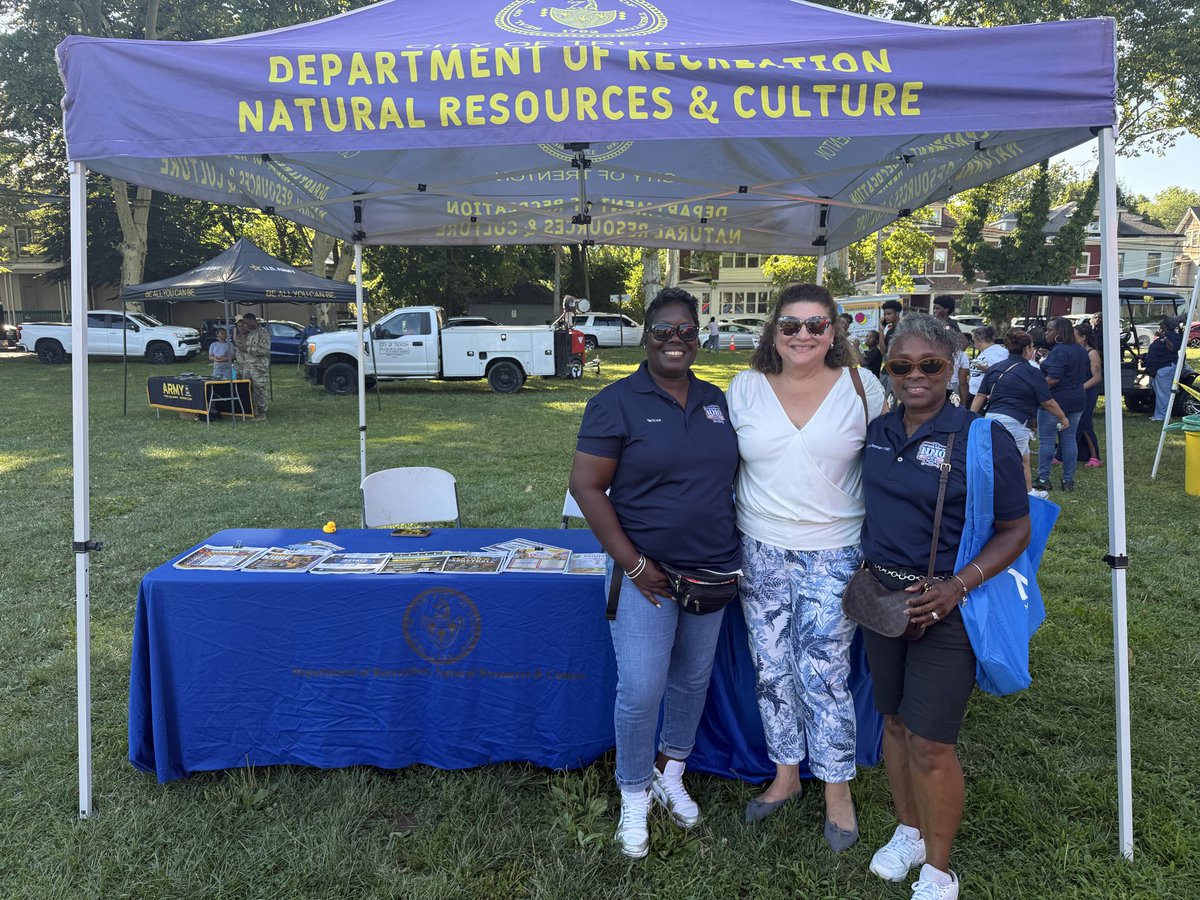 MercerClerk's tweet photo. National Night Out in @MercerCo_, New Jersey was a success! I caught up with friends and officials in #Trenton, #Ewing &amp; #Princeton. We had voting info booths in these towns (pictured) &amp; #Lawrence &amp; #Hopewell Townships! Congratulations to the police &amp; fire depts. on a great #nno https://t.co/DtAovCHMZ5