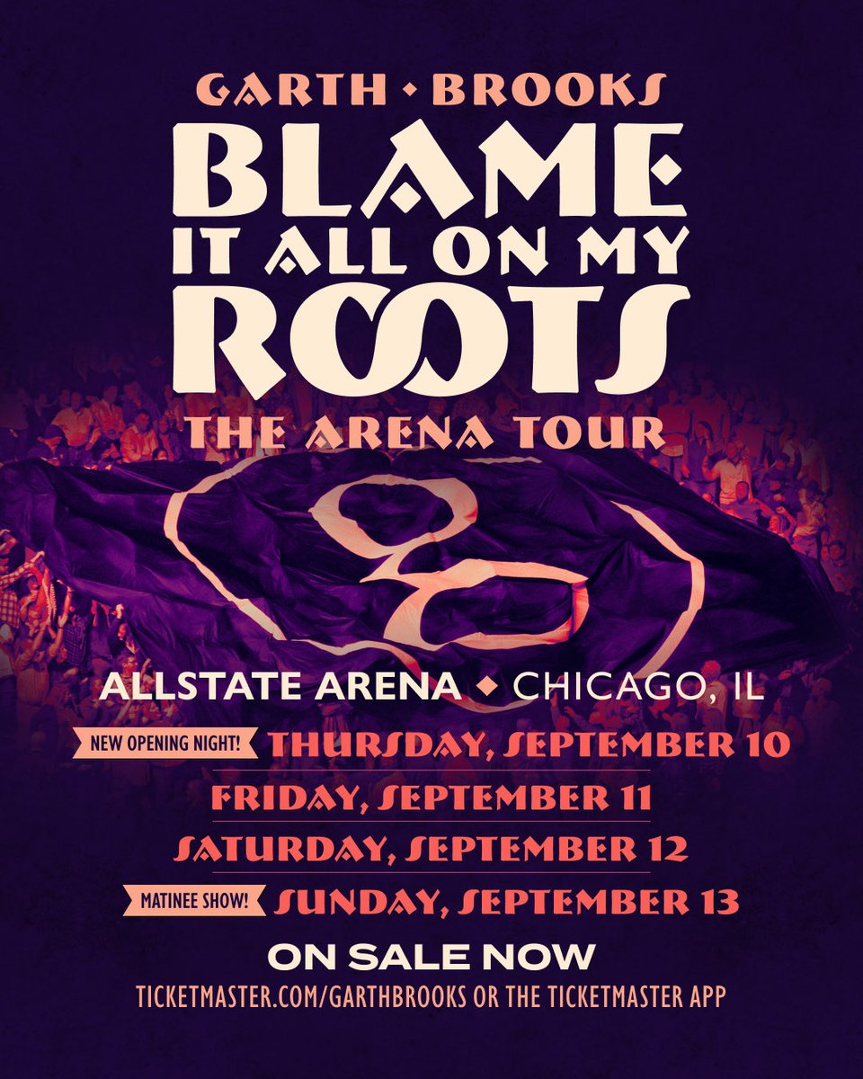garthbrooks's tweet photo. CHICAGO!!! You sure know how to make a guy feel welcome! 

The response has been OVERWHELMING, so we’re adding one FINAL show and it’s going to be our BRAND NEW OPENING NIGHT!

THURSDAY, SEPTEMBER 10 

Thank you, Chicago, for showing up in a BIG way!! love, g

Tickets for all FOUR shows are ON SALE NOW at https://t.co/osxZFe8JxE