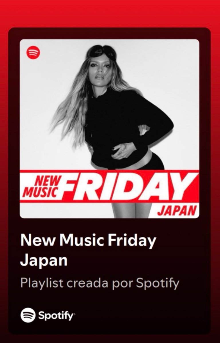 GteamCRC's tweet photo. Karol G es portada de la lista de #Spotify "NEW MÚSIC FRIDAY JAPAN"
Con su nuevo álbum "NO Me Arrepiento de Sentir tanto"
#newalbum #outnow https://t.co/XqdRYpjJYf
