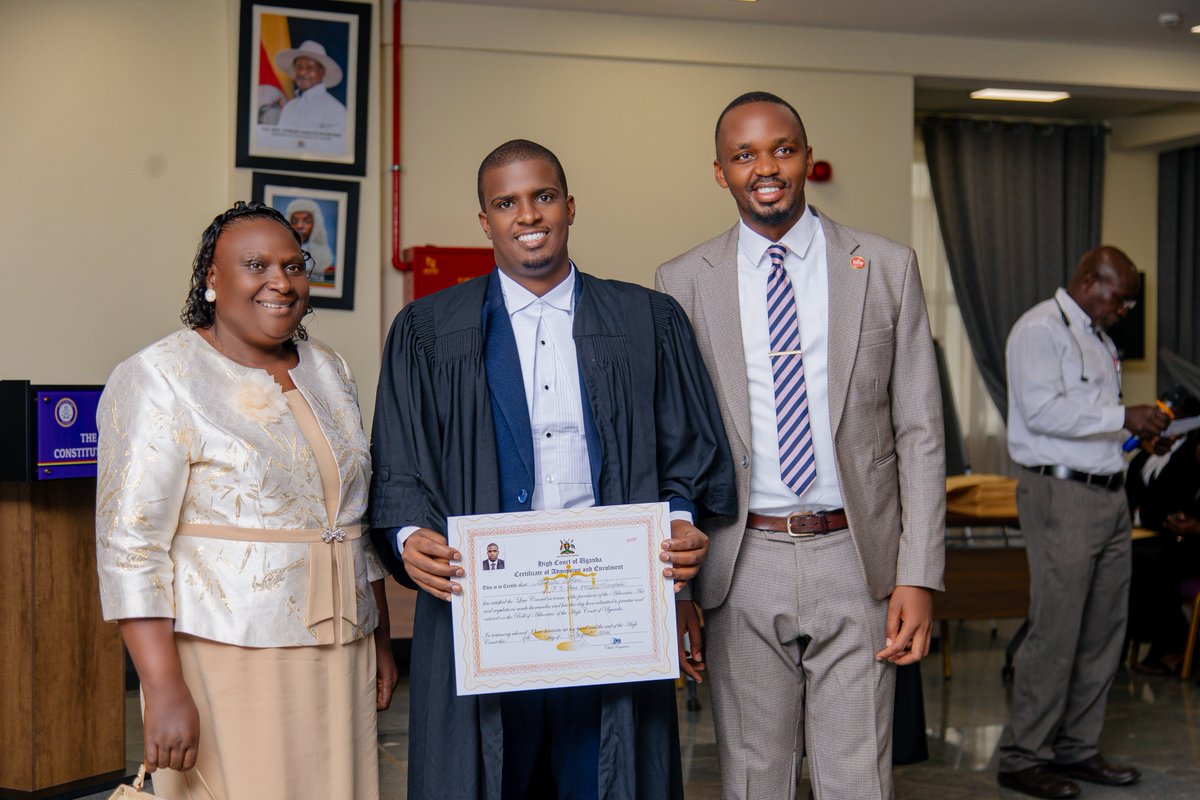 jmwebaze_'s tweet photo. Today, I had the great honour of temporarily assuming parental duties as we celebrated @Kakuhikire_A_A ’s admission to the Bar and his call to practice as an Advocate of the High Court and all subordinate courts.

From fiat justitia ruat caelum to pro bono publico, today was about celebrating the culmination of hard work, sacrifice and determination.

Counsel, ad multos annos! May the briefs be many, the wins plentiful, and the fees… non-refundable. 😂😂

Congratulations, my brother Allan. Today, I was proud to stand in loco parentis and celebrate this remarkable milestone with you.

Quod erat demonstrandum. You did it! ⚖️🥂👏🏽