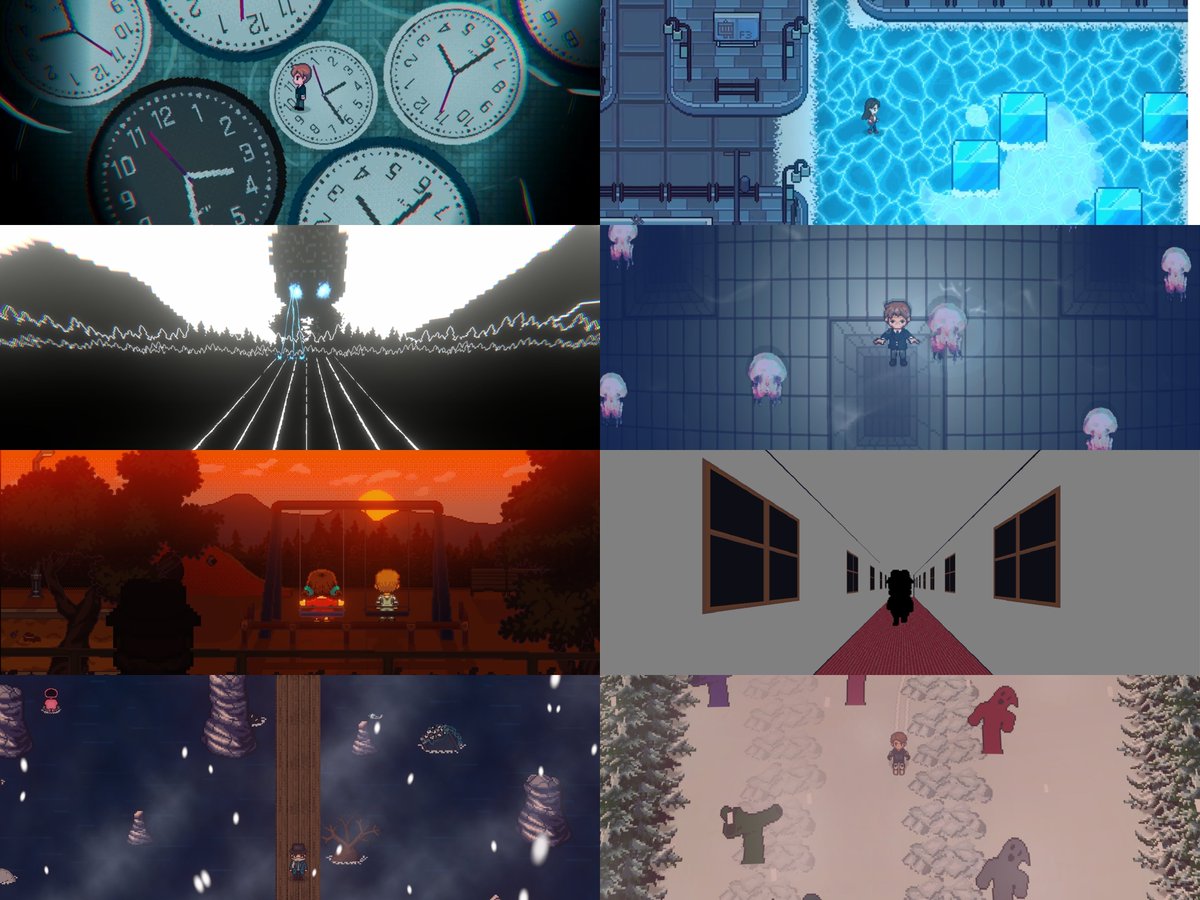 TheWindTheSnow's tweet photo. @TheGamesDet Thank you for hosting #FollowFriday!
My game The Wind and The Snow is a  narrative adventure featuring constantly evolving gameplay and a dreamcore atmosphere. Welcome to follow and wishlist! 
https://t.co/oktW3jlrYo https://t.co/FDZSPieDNS