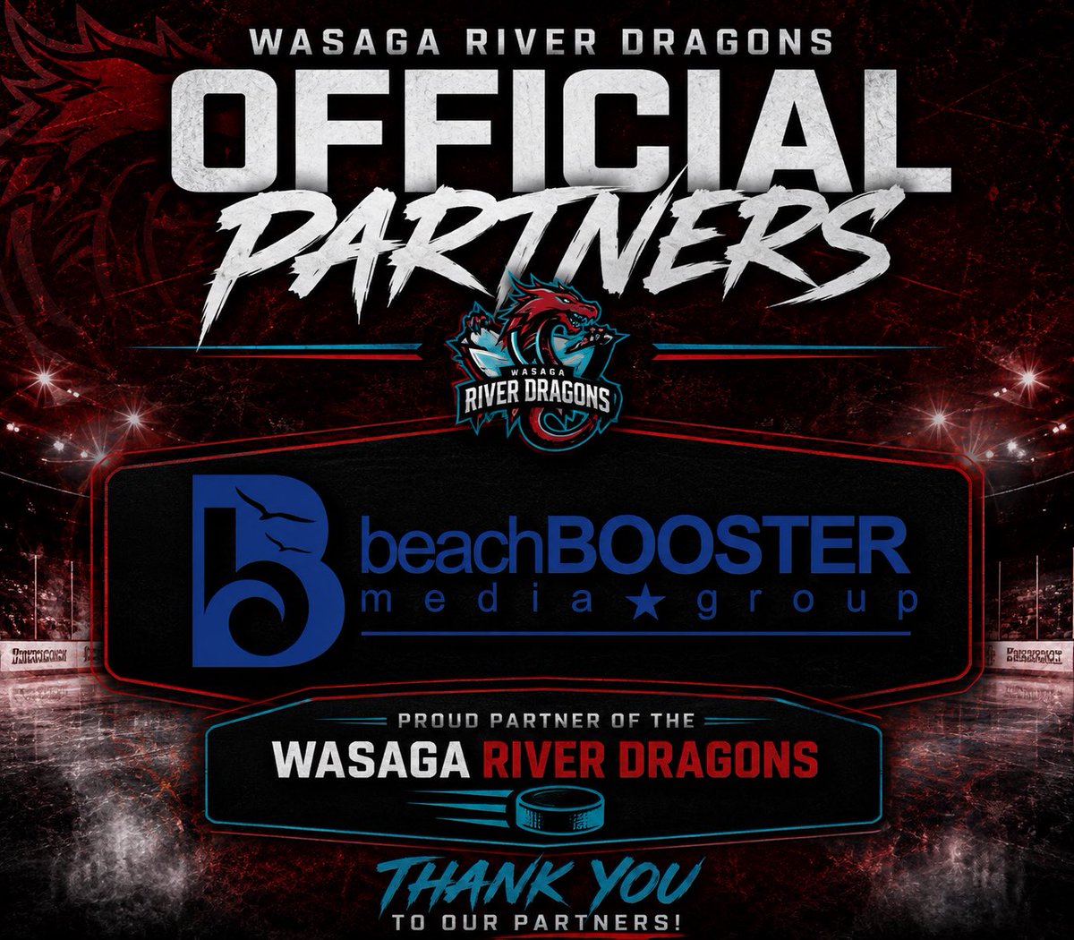 RiverdragonsJrA's tweet photo. 📰🏒 Please help us welcome back Beach BOOSTER Media Group as an official partner of the Wasaga River Dragons for the 2026-27 season!

Official Media Partner

#WasagaRiverDragons #OfficialPartner #CommunityPartner #GMHL https://t.co/YJFsZ6FCoc