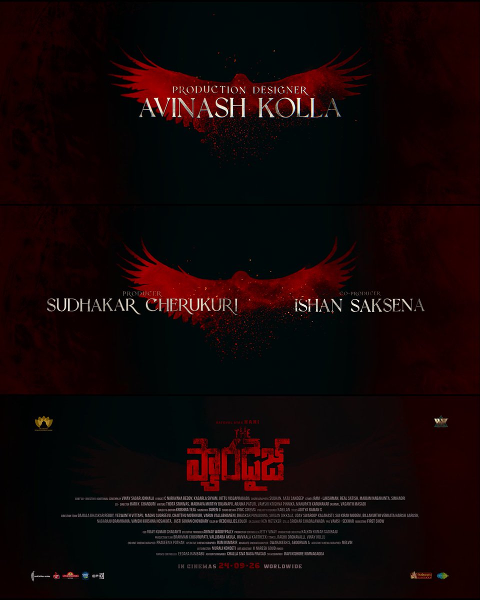 ItsAdityaRaman's tweet photo. Teaser title cards for @TheParadiseOffl 🐦‍⬛

#TheParadiseTeaser ☄️ https://t.co/2Or9FEHQdX