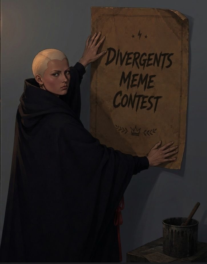 Divergents_eth's tweet photo. 🎭 Divergents Meme Contest Has Officially Begun!

🏆 Top 20 meme creators will earn a Guaranteed (GTD) Spot!

⏳ Deadline: 72 Hours

📜 Contest Rules :

1. Create an original meme inspired by Divergents.

2. All creative formats are allowed (AI-generated memes, image edits, short videos, GIFs, animations, motion graphics, comics, 3D renders, Photoshop creations, CapCut edits, and any other creative meme format).

3. Post your meme on X using #DivergentsMemeContest

4. Tag @Divergents_eth , @7SURFER7SILVER7  and @yalamega 

5. Submit your X post link in the Divergents Discord to complete your entry https://t.co/eUBrRww4DC

🔥 Show your creativity, make the community laugh, and secure your GTD Spot!

Good luck to all meme creators! 🚀