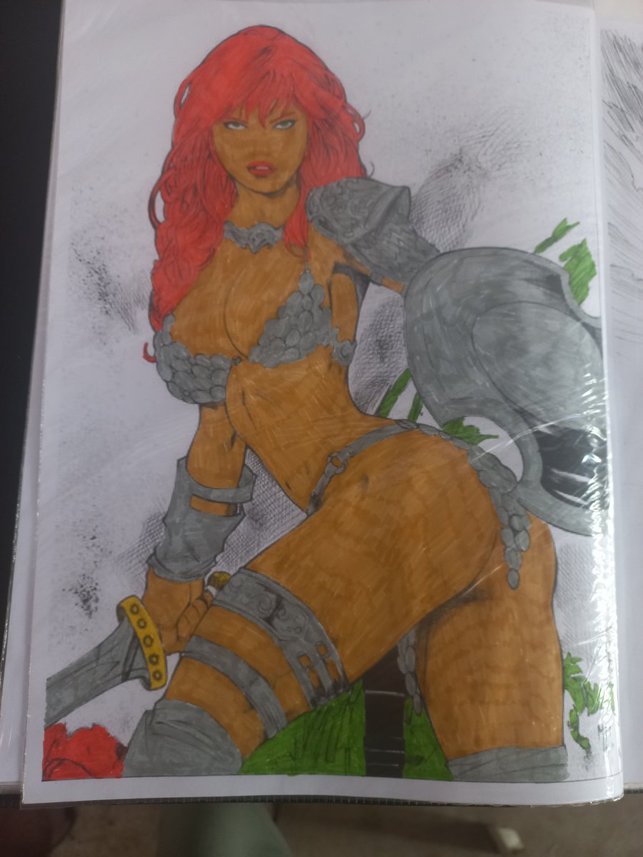 PedroDiasArt21's tweet photo. Red Sonja #Comics2026 https://t.co/Y8LAju8Pki
