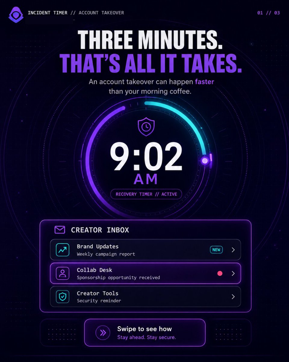CLOAKCyber's tweet photo. A fake email.
One login.
Three minutes.

That's all it can take to lose your account.

Recovery can take weeks.
Prevention takes minutes.

Secure your accounts before attackers get there.

#CLOAK #CyberSecurity #Phishing #AccountSecurity https://t.co/9ipuefd9wd