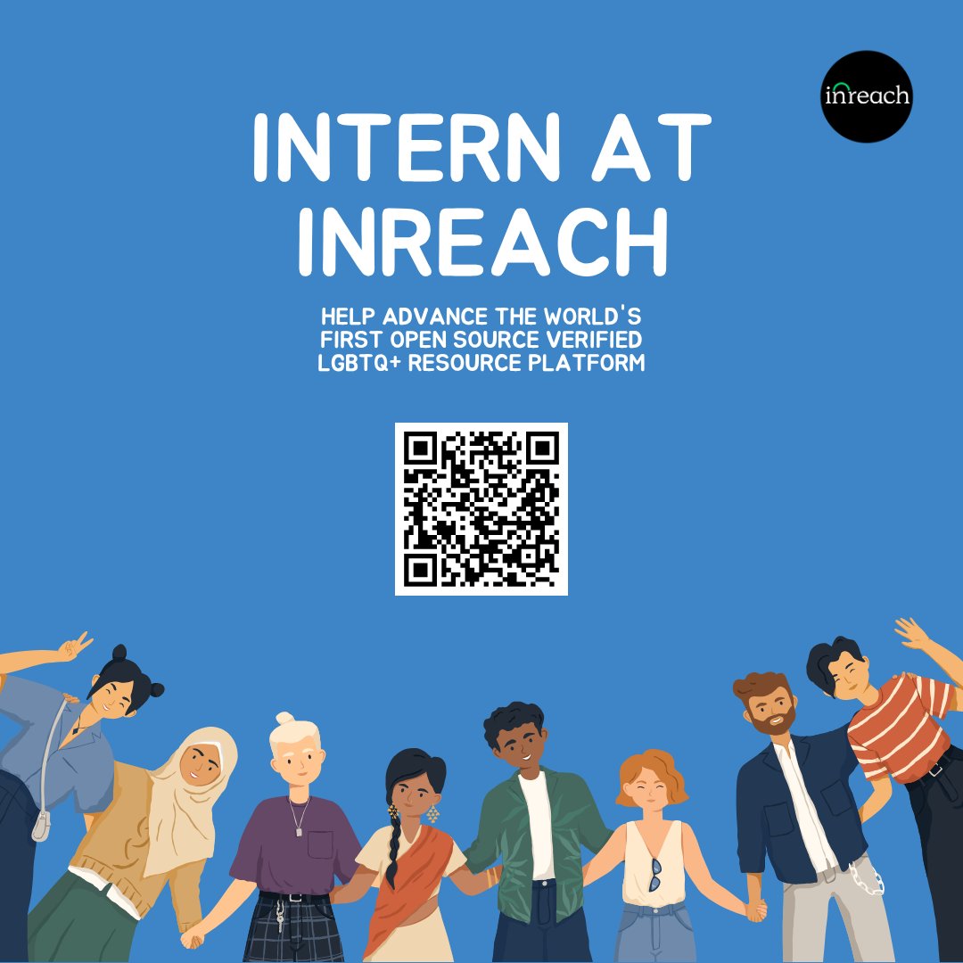 weareinreach's tweet photo. Looking for an internship where your work can make a real difference?

Intern at InReach and help advance the world’s first open-source platform connecting LGBTQ+ people with independently verified, affirming resources.

Scan the QR code to learn more and apply. https://t.co/meKzhbnISn