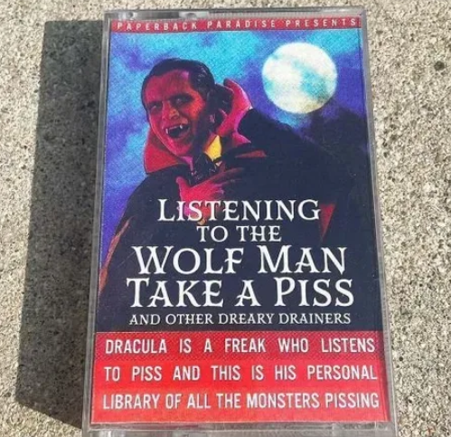 Shrodingers_Rat's tweet photo. Picked up this gem at @JohnnyChorizo3's yard sale today. I wanted the "Bride of Frankenstein Had Manster Orgasm" but @ShlimPickens5 already bought it to listen to while mowing.

I miss all the great deals. https://t.co/ECrOGri0pG