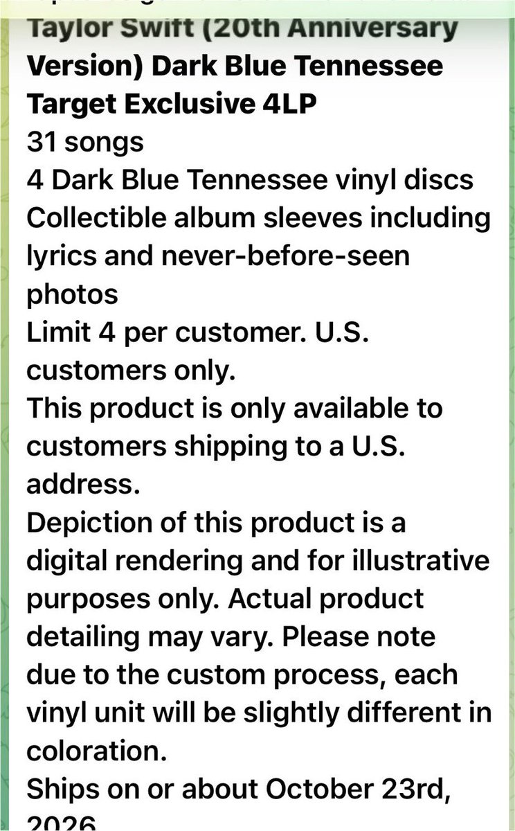 TScounter's tweet photo. @ineedsomedicks @Target It’s a Target upcoming products telegram https://t.co/BAzOlFJSQj